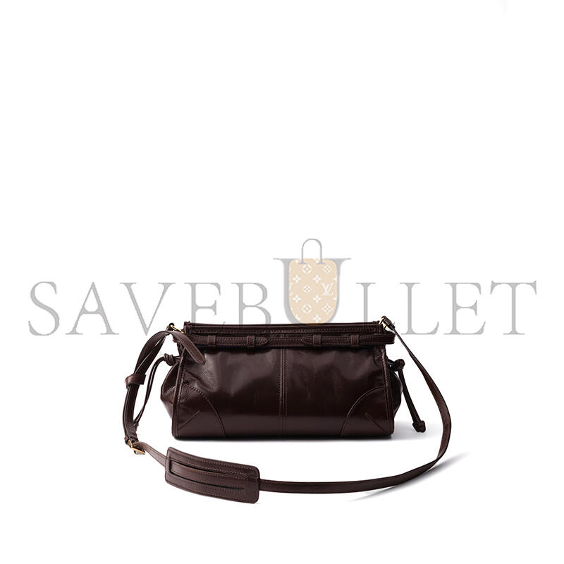 PRADA BONNIE SMALL LEATHER SHOULDER BAG 1BH215 (26*14*12cm)